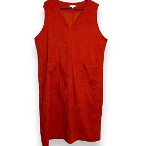 Sweet Salt Corduroy Shift Dress Womens XXL Rust Orange Retro Cottagecore Pockets